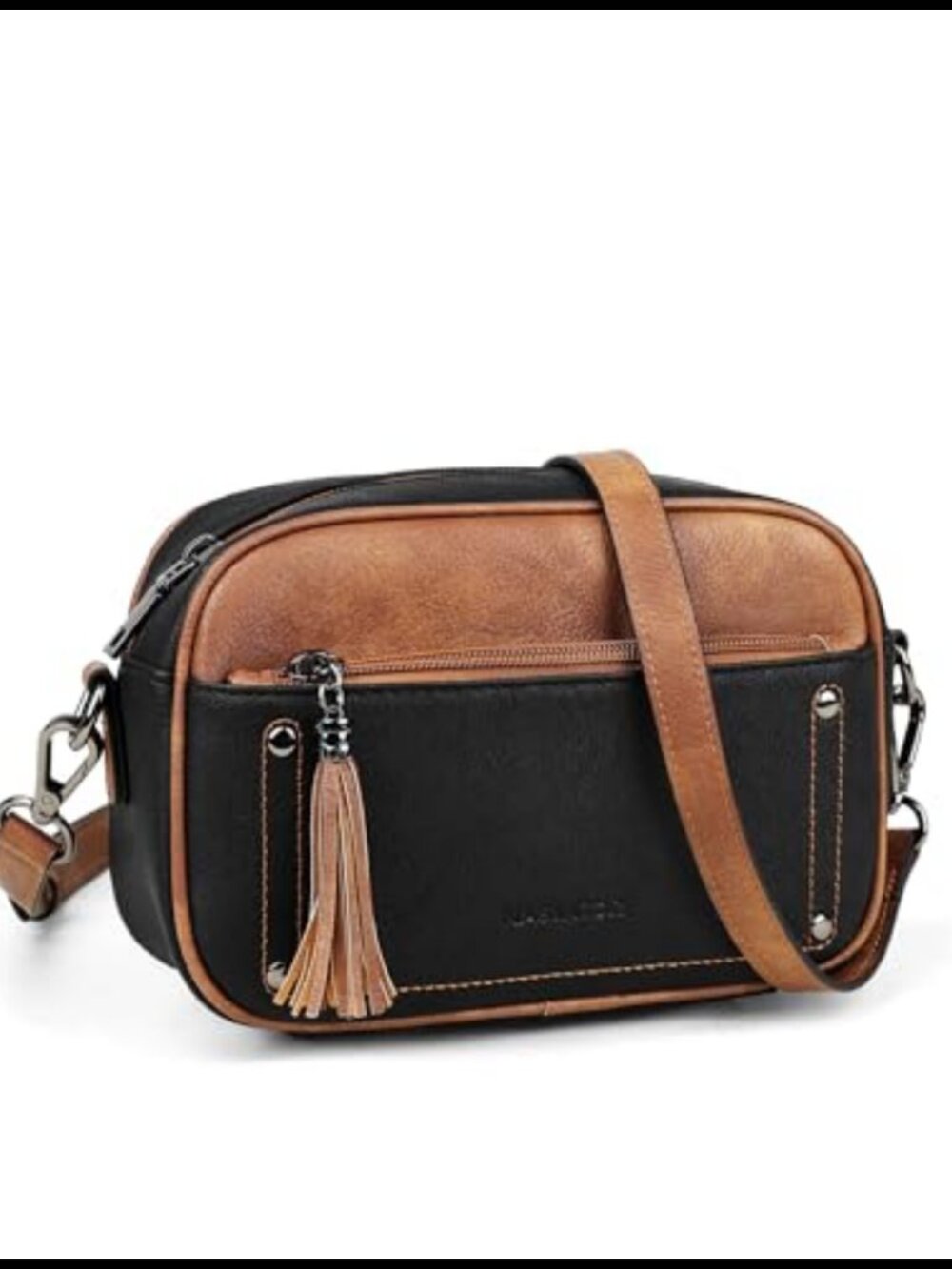 Vegan Leather Crossbody Purse Adjustable Strap Travel Handbag